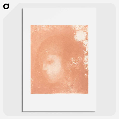 アートポスター-Head of a Child with Flowers - オディロン ルドン Poster.