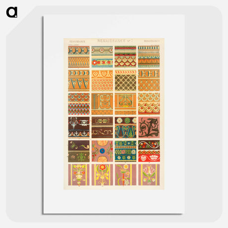 アートポスター-Nineteenth-Century Ornamental Pattern
 - 装飾の文法 Poster.