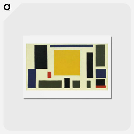アートポストカード-Composition XIII - テオ ファン ドゥースブルフ Postcard.
