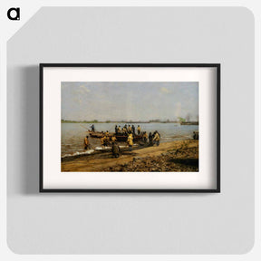 アートポスター-Shad Fishing at Gloucester on the Delaware River - トーマス エイキンズ Poster.