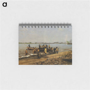 アートメモ帳-Shad Fishing at Gloucester on the Delaware River - トーマス エイキンズ Memo.