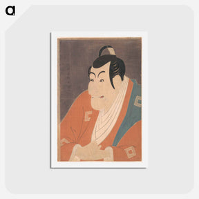 アートポストカード-Kubuki Actor Ichikawa Ebizō as Takemura Sadanoshin - 東洲斎 写楽 Postcard.