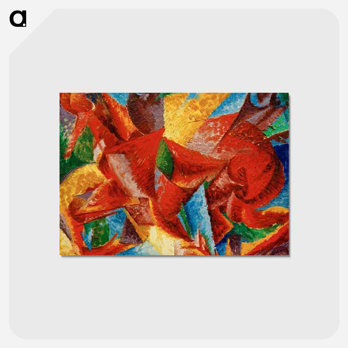 アートポストカード-Dimensional shapes of a horse - ウンベルト ボッチョーニ  Postcard.