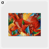 アートポストカード-Dimensional shapes of a horse - ウンベルト ボッチョーニ  Postcard.