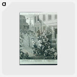 アートポストカード-First stage of cruelty - ウィリアム ホガース Postcard.