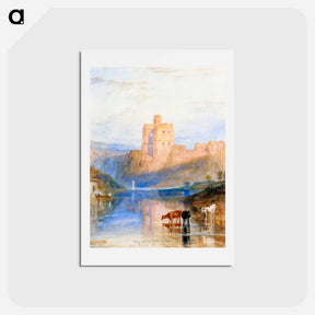 アートポストカード-Norham Castle on the Tweed - ウィリアム ターナー Postcard.
