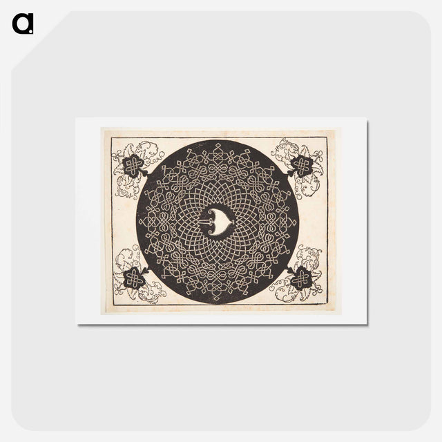 アートポストカード-Knob with heart-shaped center - アルブレヒト デューラー Postcard.