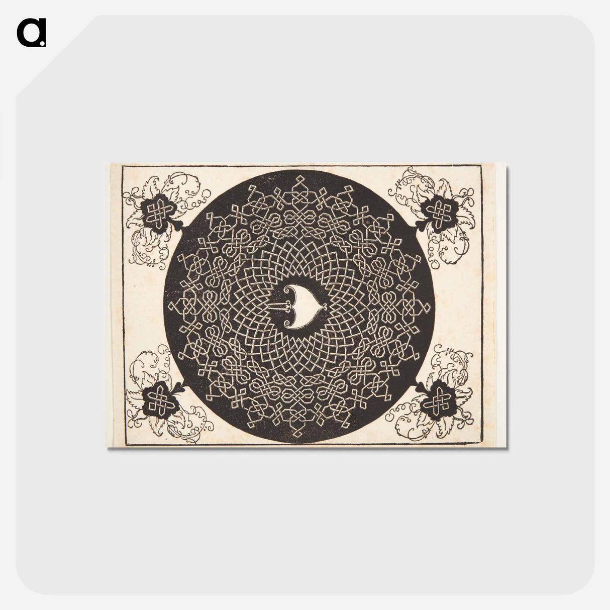 アートポストカード-Knob with heart-shaped center - アルブレヒト デューラー Postcard.