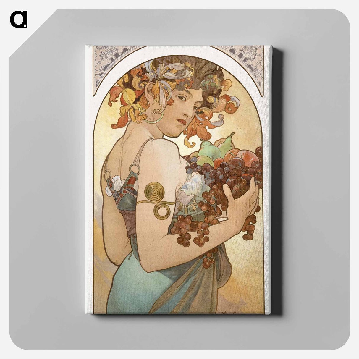 Fruit - Alphonse Mucha Canvas.