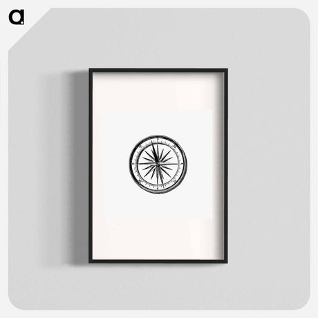 アートポスター-Compass from One Hundred Tables Of Quaint Geography
 - 大英図書館 Poster.