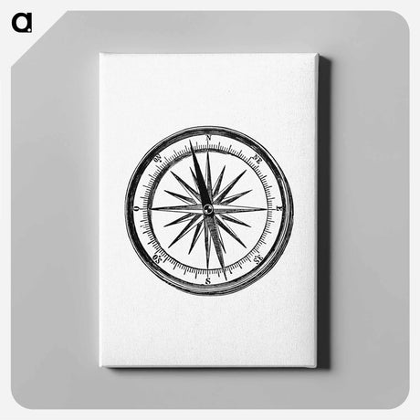 アートパネル-Compass from One Hundred Tables Of Quaint Geography
 - 大英図書館 Canvas.