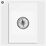 アートポスター-Compass from One Hundred Tables Of Quaint Geography
 - 大英図書館 Poster.