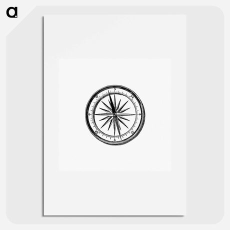 アートポスター-Compass from One Hundred Tables Of Quaint Geography
 - 大英図書館 Poster.