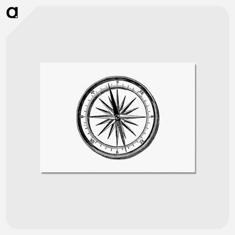 アートポストカード-Compass from One Hundred Tables Of Quaint Geography
 - 大英図書館 Postcard.