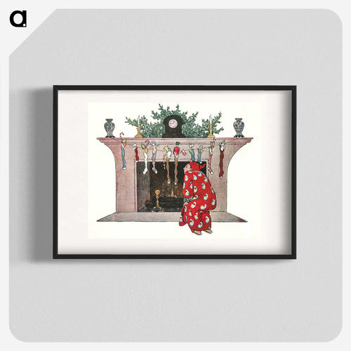 そしてうなずき、煙突から昇っていった - クリスマス Poster.