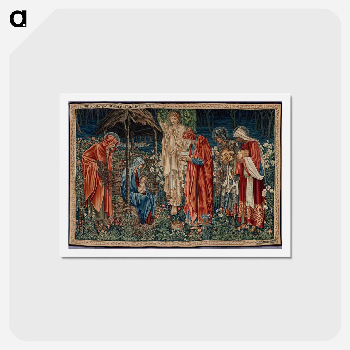 アートポストカード-Adoration of the Magi - エドワード バーン ジョーンズ Postcard.