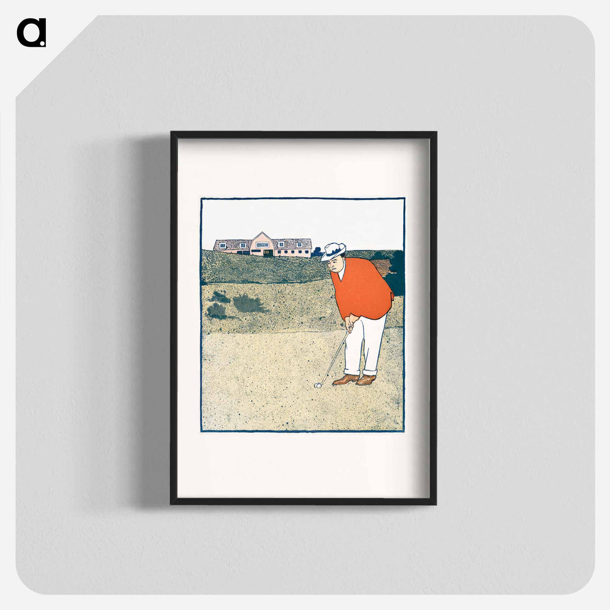 Man playing Golf - Edward Penfield Poster.