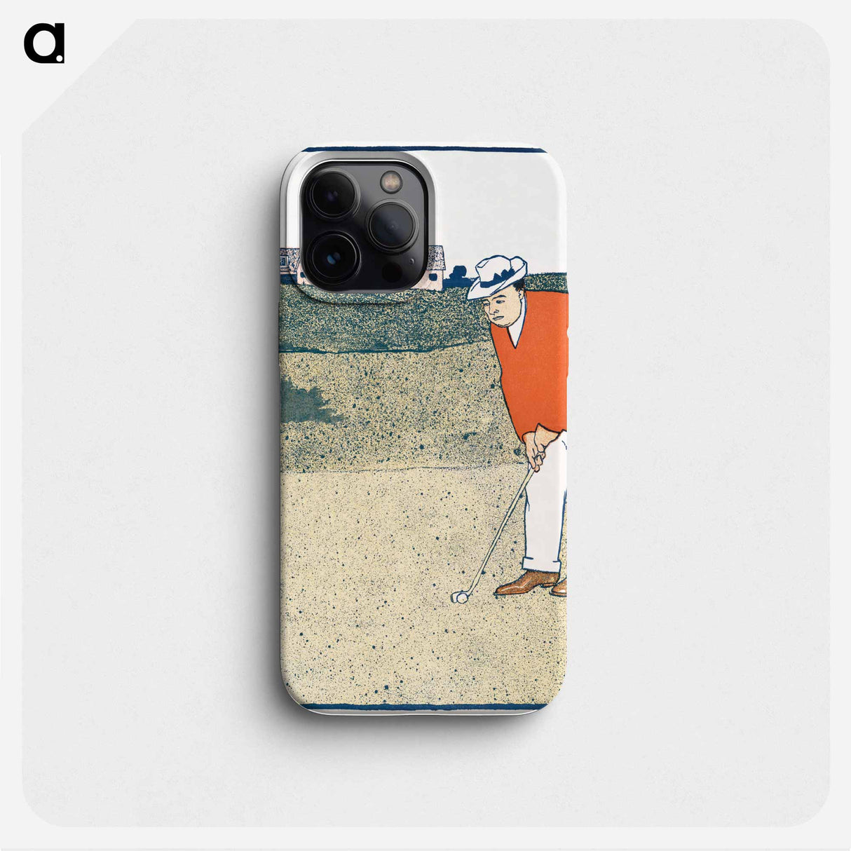 Man playing Golf - Edward Penfield Phone Case.