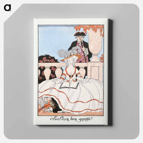 アートパネル-La Leçon bien apprise - ジョージ バービエ Canvas.