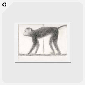 アートポストカード-Monkey - ジョルジュ スーラ Postcard.