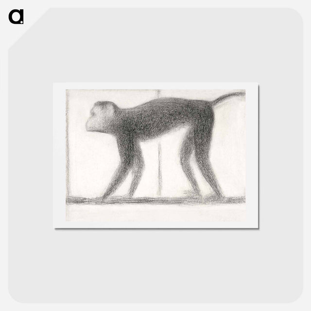 アートポストカード-Monkey - ジョルジュ スーラ Postcard.