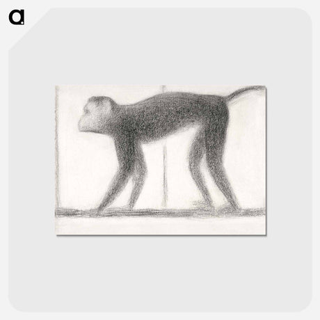 アートポストカード-Monkey - ジョルジュ スーラ Postcard.