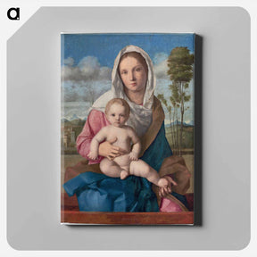 アートパネル-Madonna and Child in a landscape - ジョヴァンニ ベッリーニ Canvas.