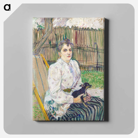 アートパネル-Lady with a Dog - アンリ ド トゥールーズ ロートレック Canvas.