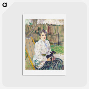 アートポストカード-Lady with a Dog - アンリ ド トゥールーズ ロートレック Postcard.