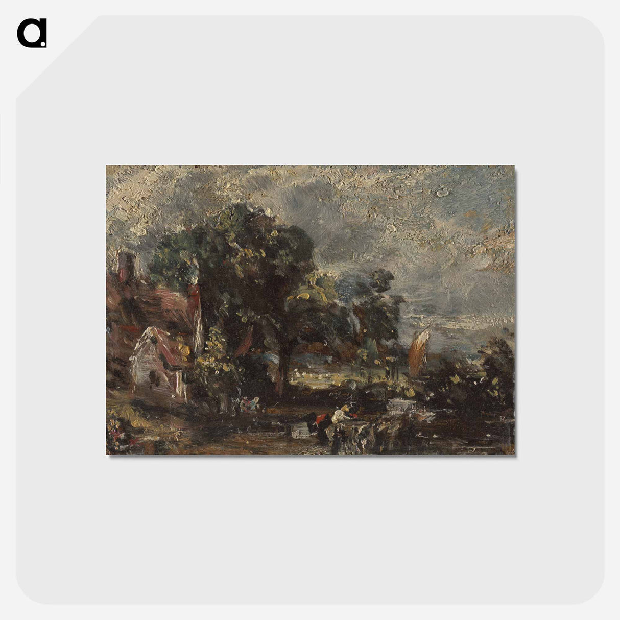 アートポストカード-Sketch for The Haywain
 - ジョン コンスタブル Postcard.