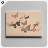 アートパネル-All Kinds of Butterflies, Vol. 1 - 神坂 雪佳 Canvas.