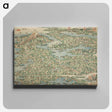 アートパネル-Hokusai's Map Of The Tokaido Road - 葛飾 北斎 Canvas.