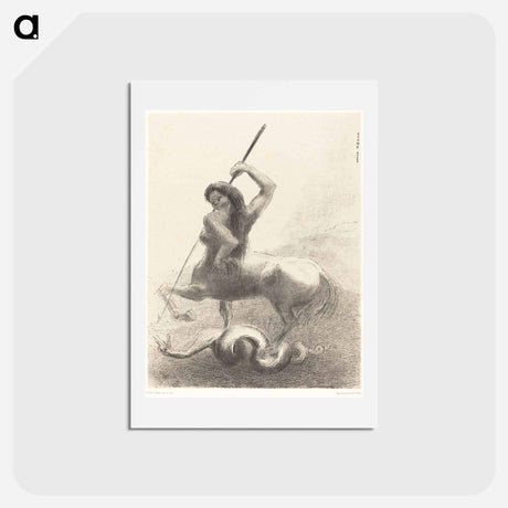 アートポストカード-Il y eut des luttes et des vaines victoires - オディロン ルドン Postcard.