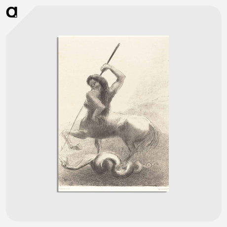 アートポストカード-Il y eut des luttes et des vaines victoires - オディロン ルドン Postcard.