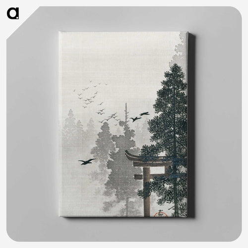 鳥と鳥居 - 大原 古邨 Canvas.