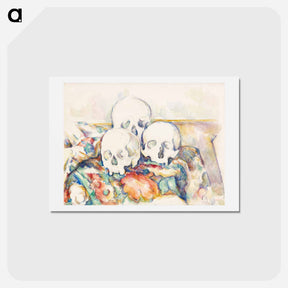 アートポストカード-The Three Skulls - ポール セザンヌ Postcard.