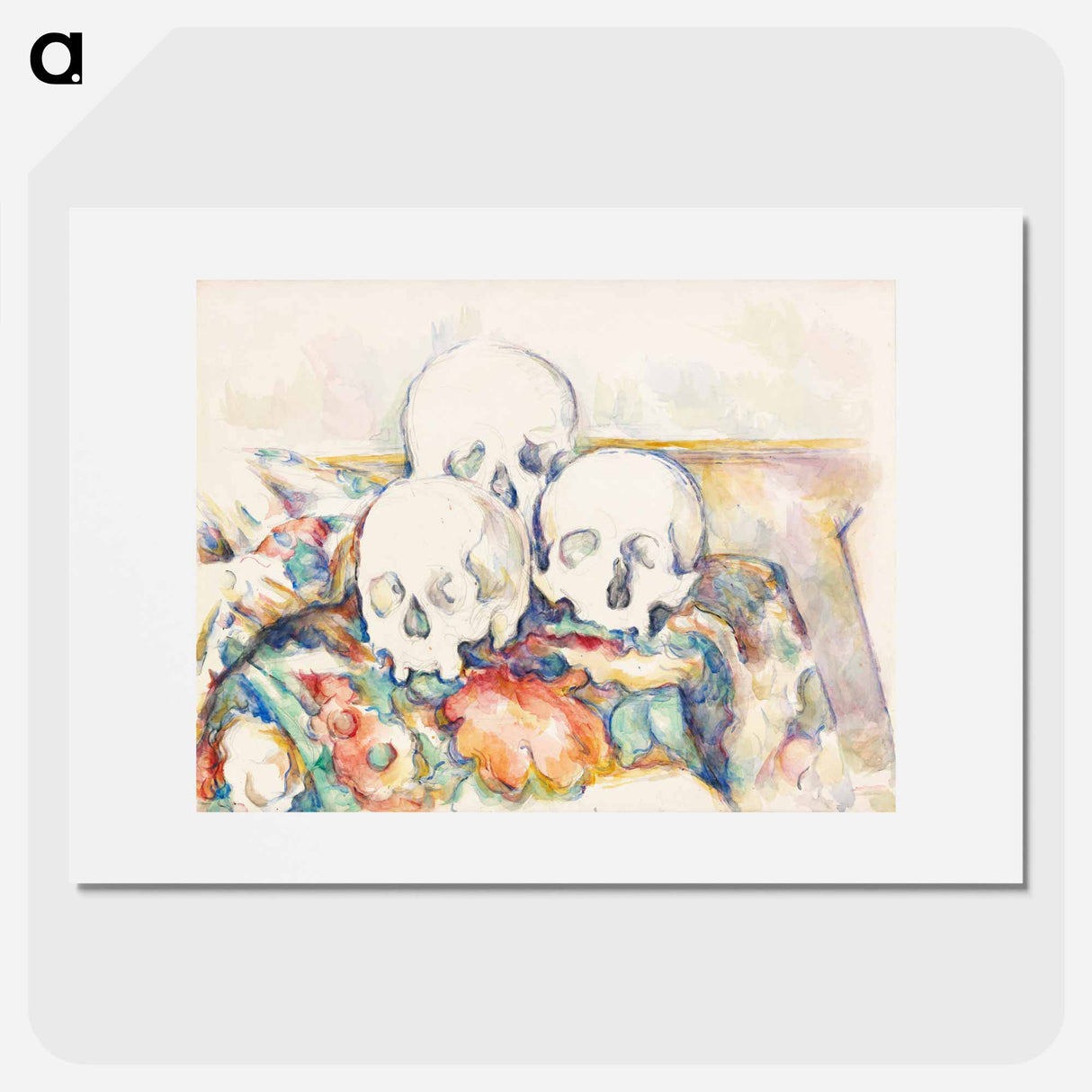 The Three Skulls - Paul Cezanne Poster.