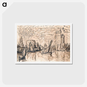 アートポストカード-La Rochelle - ポール シニャック Postcard.