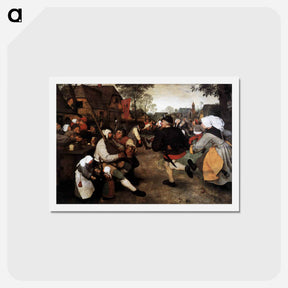 アートポストカード-The Peasant Dance - ピーター ブリューゲル Postcard.