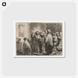 アートポストカード-Rembrandt van Rijn's man at center with his PR hand up and a lighter coloring around his head - レンブラント ファン レイン Postcard.