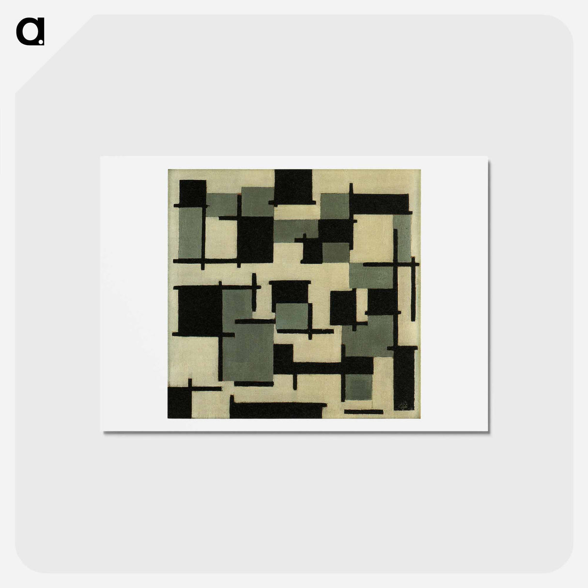 アートポストカード-Composition XIII - テオ ファン ドゥースブルフ Postcard.