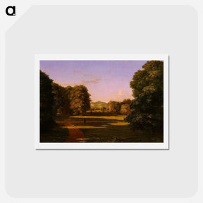 アートポストカード-The Gardens of the Van Rensselaer Manor House - トーマス コール Postcard.