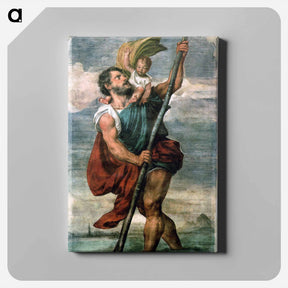 アートパネル-Saint Christopher - ティツィアーノ ヴェチェッリオ Canvas.