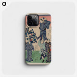 Chotto hitokuchi hauta no ateburi - Toyohara Kunichika Phone Case.