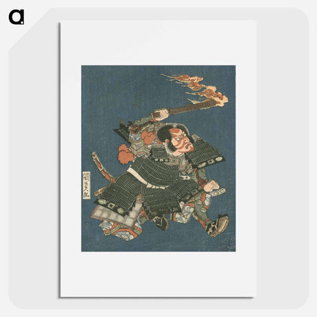 アートポスター-Ichikawa Danjuro VII as I no Hayata
 - 歌川 国貞 Poster.