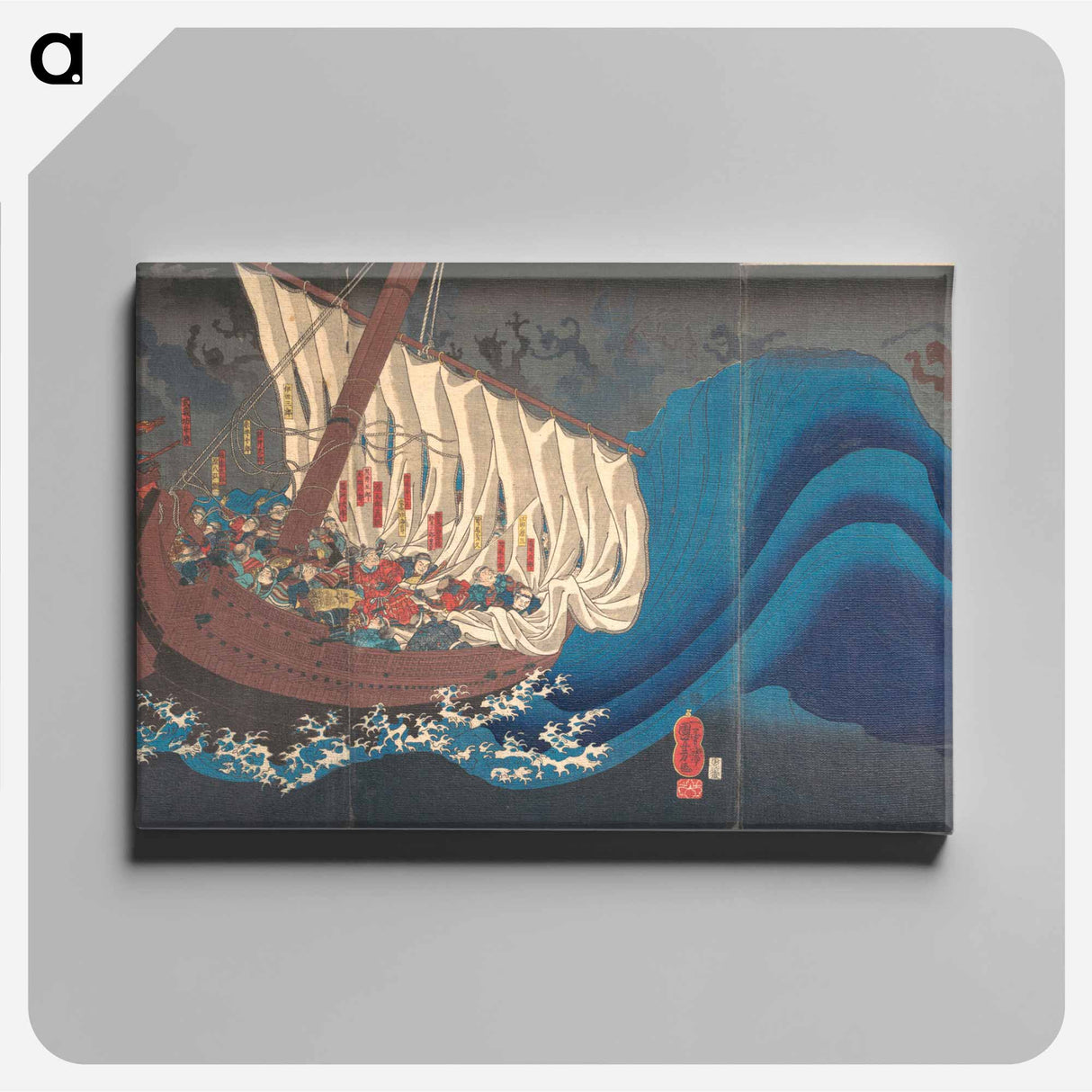 アートパネル-Ghosts of the Taira at Daimotsu Bay - 歌川 国芳 Canvas.