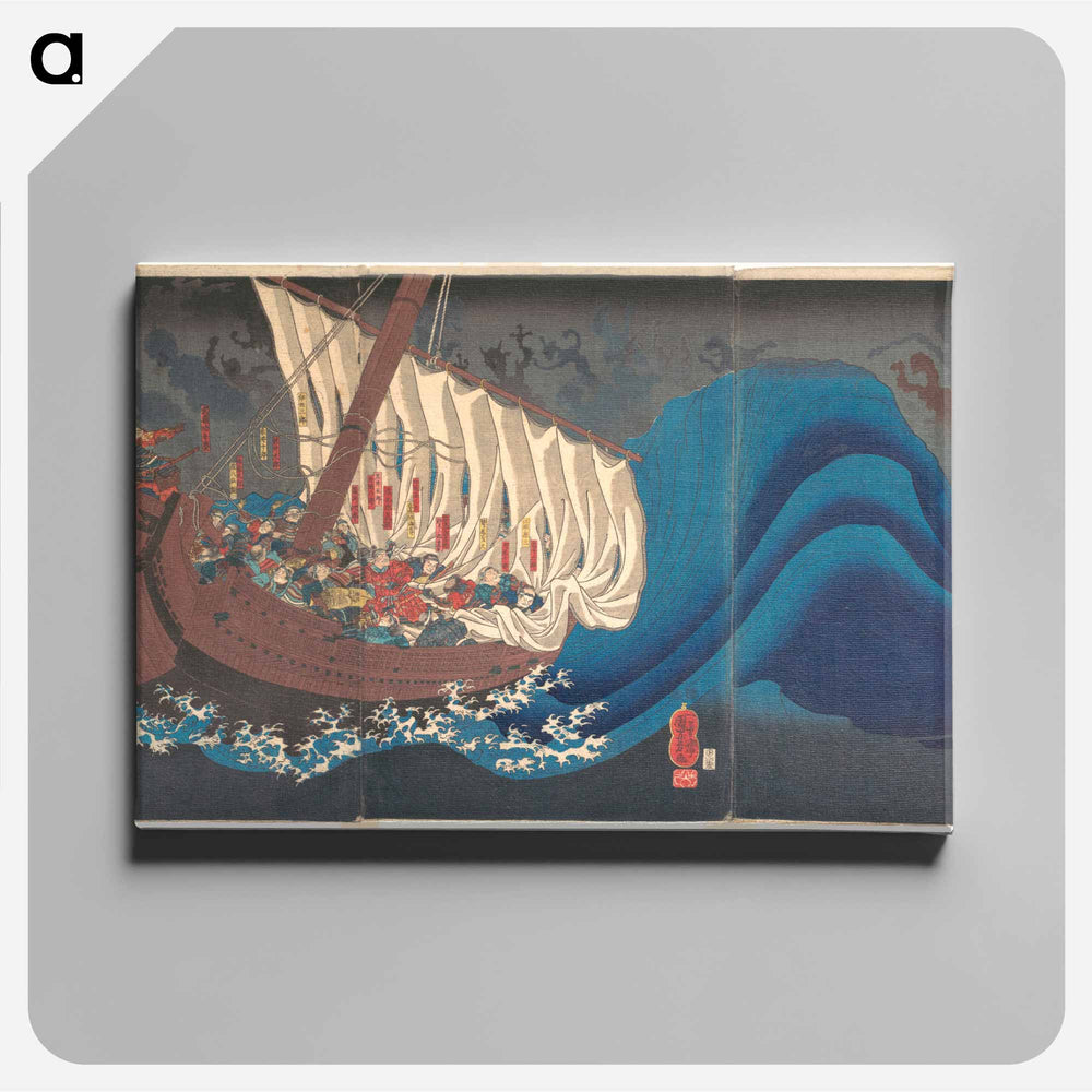 Ghosts of the Taira at Daimotsu Bay - 歌川 国芳 Canvas.