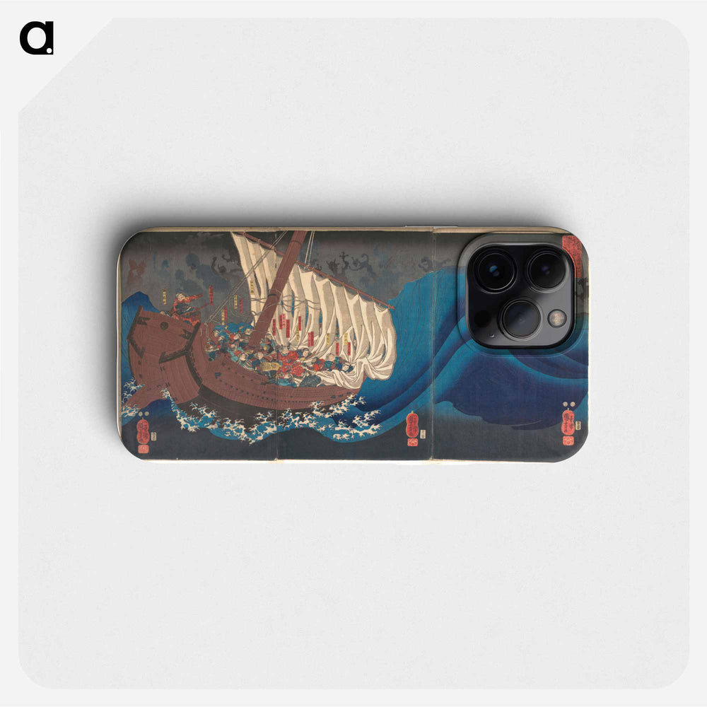 Ghosts of the Taira at Daimotsu Bay - 歌川 国芳 Phone Case.