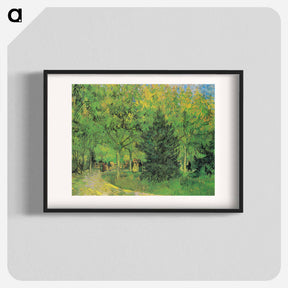 アートポスター-Path in the Park of Arles with Walkers - フィンセント ファン ゴッホ Poster.