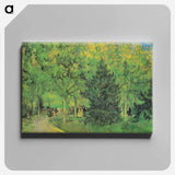 Path in the Park of Arles with Walkers - フィンセント ファン ゴッホ Canvas.